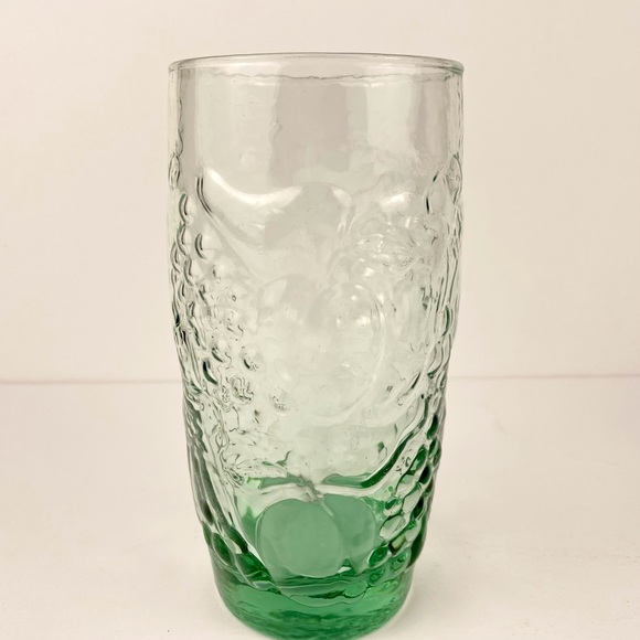Vintage Libbey Orchard Fruit Green Cooler Tall Glasses 6” Set Of 4 Tumblers - Picture 5 of 7